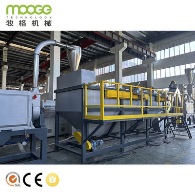 Heavy Duty HDPE Rigid Bottle Flakes Cleaning and Recycling Line for Waste Bottles, Drums, and Hollow Containers