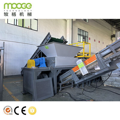 Linha completa de trituração, lavagem e reciclagem de garrafas rígidas de HDPE para produção de flocos de alta pureza com sistema de secagem eficiente