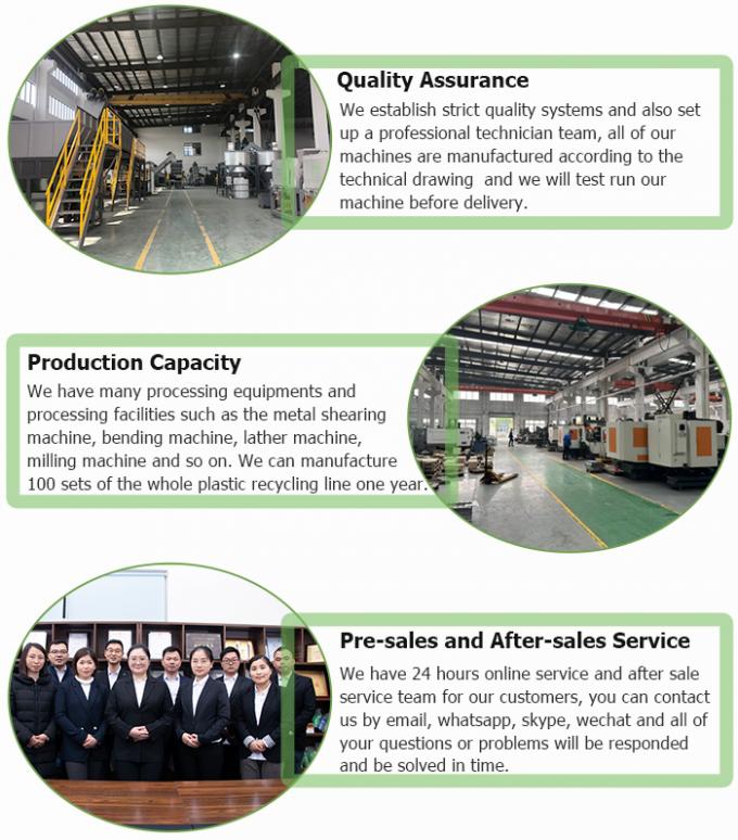 Linha de reciclagem de garrafas de PET com controlo de inversor 2000 kg/h para reciclagem de plástico 25