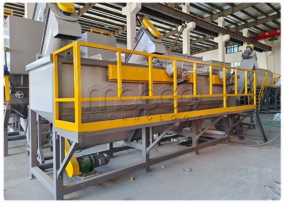 Clean Plastic Flakes Production SUS 304 Bottle Recycling Washing MEB-Series Waste Hot Water Plastic Recycling Line 11