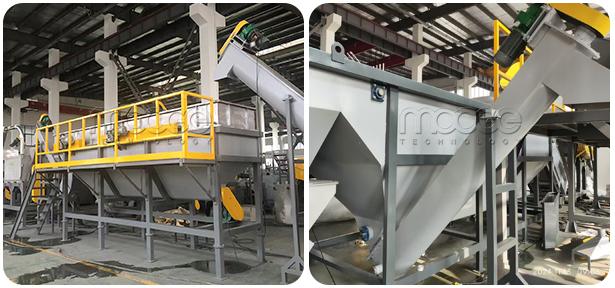 Clean Plastic Flakes Production SUS 304 Bottle Recycling Washing MEB-Series Waste Hot Water Plastic Recycling Line 12